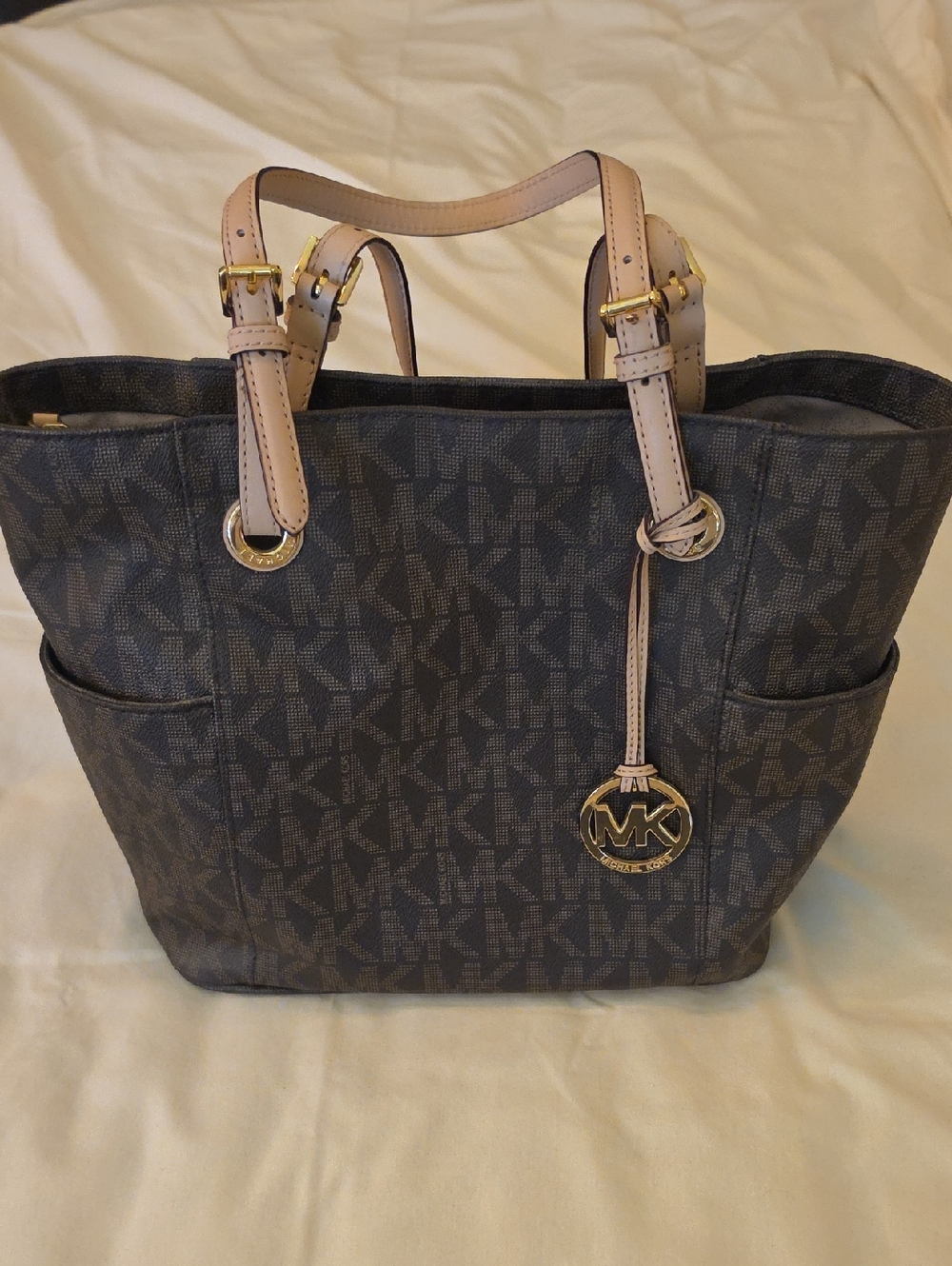 Michael Kors Gray MK Logo Tote